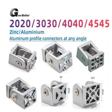 Bisagras de perfil de aluminio 4040 3030 2020 4545 conector de soporte de ángulo de esquina flexible
