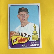 Topps 1965 Hal Lanier #118 San Francisco Giants Rookie All-Star Baseball Card. rookie card picture