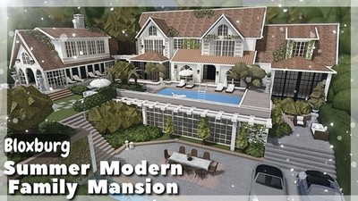 MODERN FAMILY MANSION BLOXBURG.CHECK DESCRIP.FAST BUILDER FOR AFFORDABLE PRICE