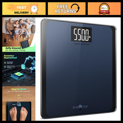 550lb Digital Bathroom Scale - Ultra-Wide Platform, Large LCD, High Precision