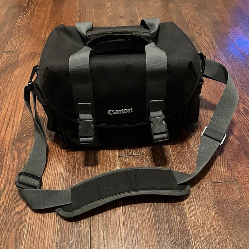 Canon Camera Bag Large Digital SLR Lens Case Gadget Black Shoulder Strap Padded