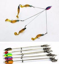 3pcs Umbrella Alabama Rig Bait Fishing Lure Leader Head 5 Arms Multi-color Bass