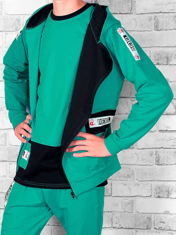 Hooded Jumper Hoodie Sweater Hoody Sweatshirt Jacket Children's Boy's 30145 - Image 3 of 4