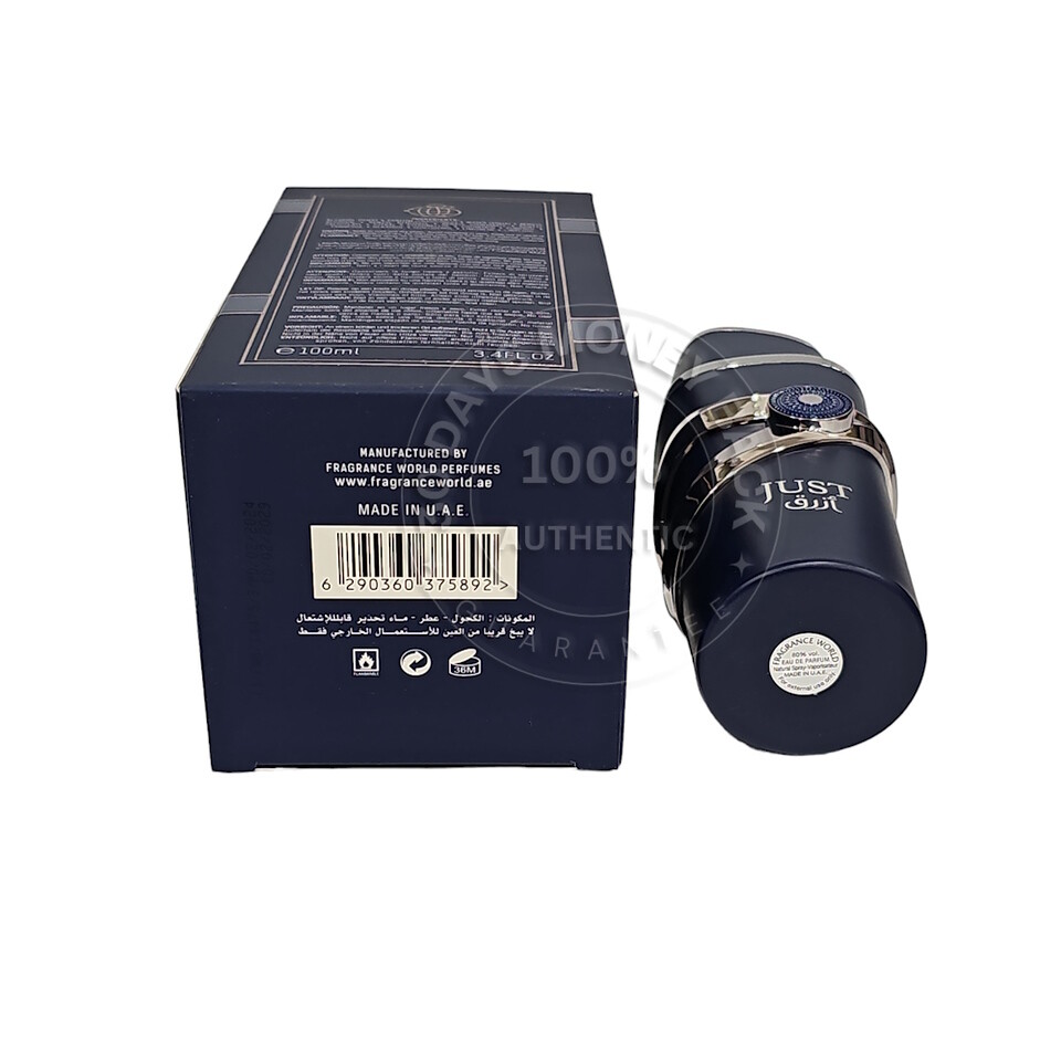 Fragrance World Just Azraq Eau De Parfum 3.4 oz / 100 ml For