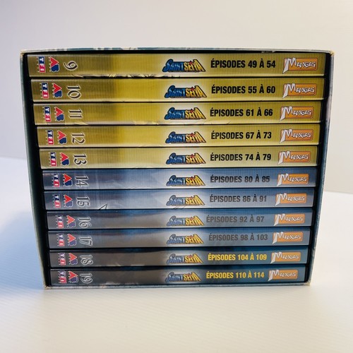 Saint Seiya - Les Chevaliers du Zodiaque DVD Box Set Volumen 9-19, Ep 49-114 RARO - Imagen 5 de 14