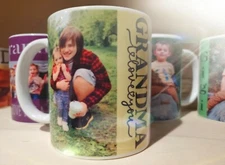 Custom Coffee or Tea Mug White Custom Photo,  Text, Grandma, Gift, Tea Mug 15 oz