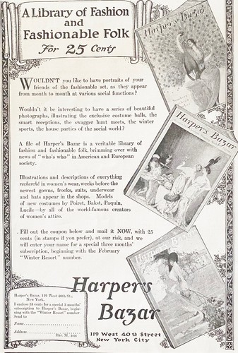 HARPER'S BAZAR Damas Moda Revista Suscripción Cupón 1914 Antiguo Anuncio Impreso - Imagen 1 de 2