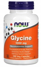 NOW FOODS GLYCINE - 1000mg - 100 Kapseln GLYCIN