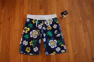 Wes and Willy Navy Boys NCAA Notre Dame Fighting Irish Swim Shorts XL SZ 30 NWT