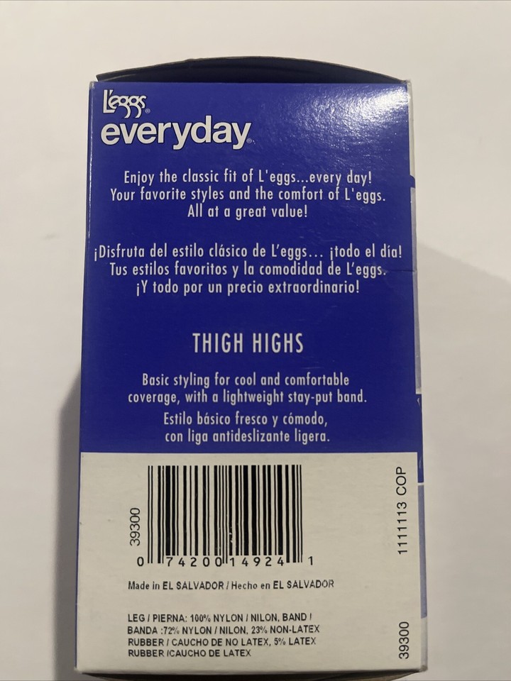 L'eggs everyday Thigh High Pantyhose Size A Suntan Sheer Toe Stay Put