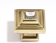 Alno C213-CLR/PA Swarovski Crystal 1 1/4" Crystal Knob Polished Antique