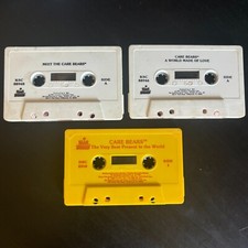 Vintage Kids Stuff CARE BEARS 1983-1986 Cassette Tape Lot of 3 Audio Story Books