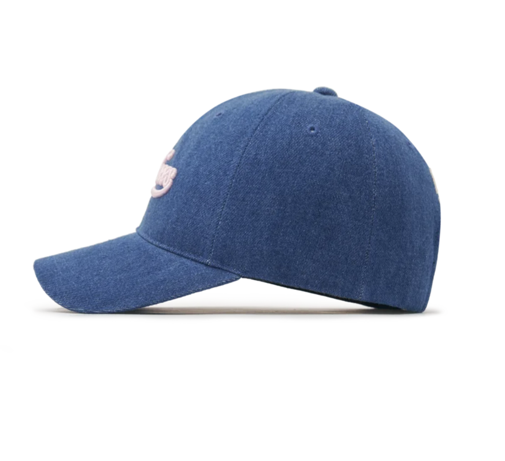 キャップ MLB Korea Culsive Lettering Denim Unstructured Ball Cap NY D Get Korea Direct - MLB Korea Unisex Cursive Lettering Denim