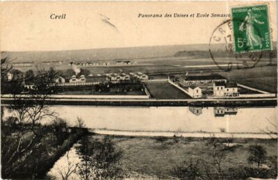 CPA CREIL Panorama der Fabriken und Schule (377680)