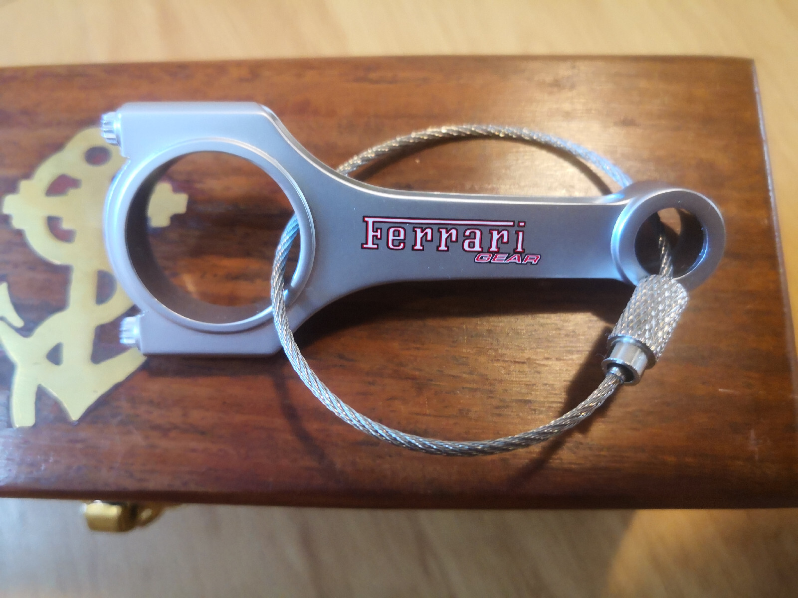 Ferrari Gear Piston Arm Connecting Rod Billet Aluminum Metal Key Chain RARE!