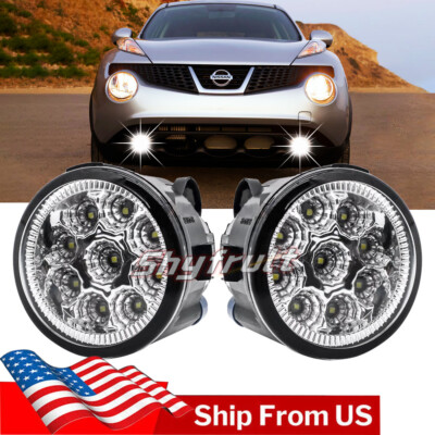 Fits 2011-2014 Nissan Juke Front Bumper Clear Lens Fog Lights Lamps Assembly