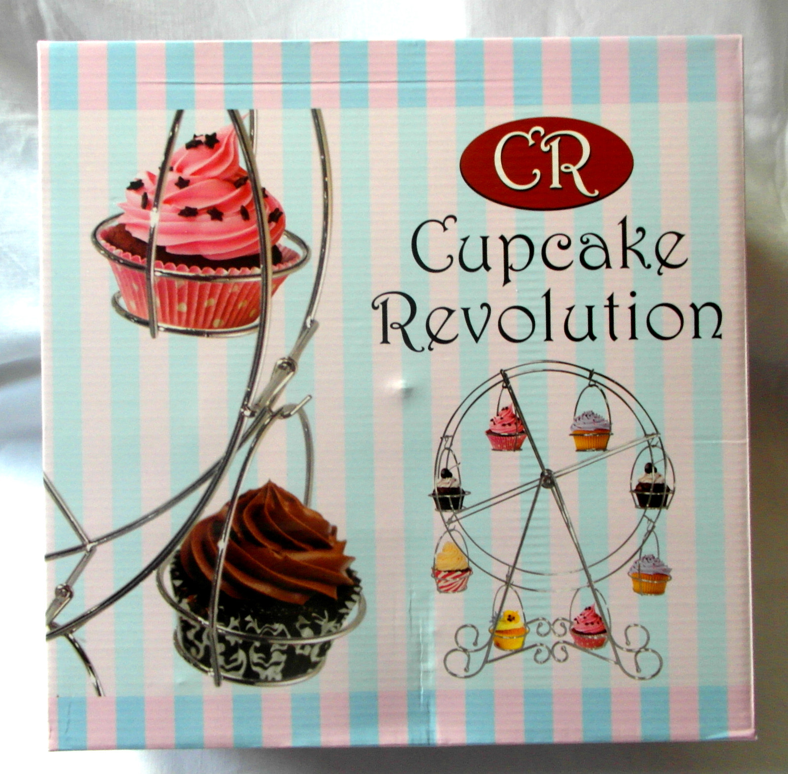 Cupcake Revolution - Chrome Finish Rotating Ferris Wheel Cupcake Stand