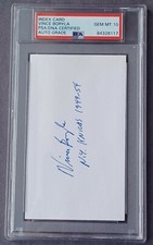 Vince Boryla Signed Index Card PSA PSA/DNA 10 AUTO New York Knicks 1949-54
