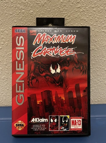 MAXIMUM CARNAGE - SEGA GENESIS - CIB - EXCELLENT CONDITION!!