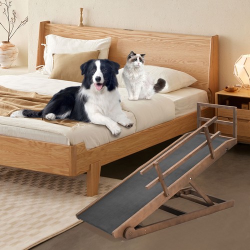Rampa para perro para cama coche sofá camión plegable mascota rampa escaleras traje perro pequeño y grande - Imagen 5 de 54