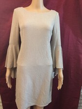 Eliza J Women Nude Special Occasion Party Cocktail Dress Size 6 Bell Sleeve NWT