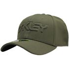 <!--F#f_0-->Oakley 6 Panel Stretch Hat Embossed Mens Size L/XL New Dark Brush Green Logo Cap<!--F/-->