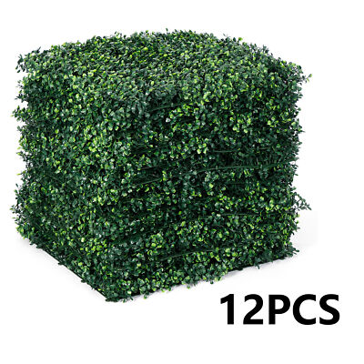 12Pack 20''x 20'' Grass Wall Panels Artificial Boxwood Panels Privacy Hedge Screen
