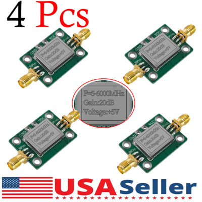 4PCS 5M-6GHz RF Amplifier Ultra Wideband Gain 20dB Medium Power Amplifier Board