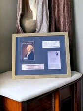 PHOTO DISPLAY PIECE WITH HAIR STRAND OF PRESIDENT GEORGE WASHINGTON WITH COA