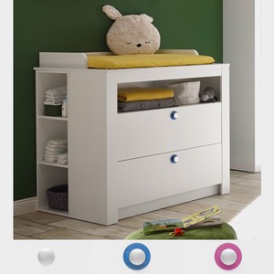 Wickelkommode Paula Kommode Wickeltisch Aufsatz Weiss Griff Weiss Blau Oder Rosa Ebay