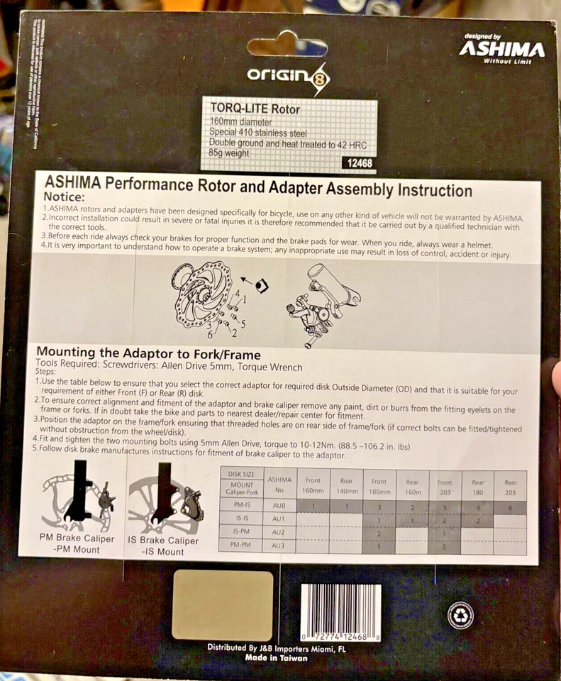Rotor de disco MTB Origin8 TORQ-LITE 160 mm Foto 2 de 4