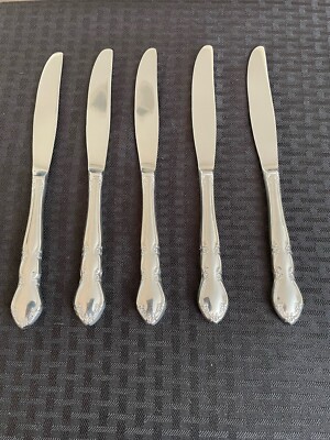 5 EXCEL 18-0 Korea EXF2 Stainless Modern Hollow Knives 9 1/4  NEW