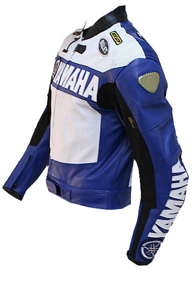 YAMAHA Motorbike Leather Jacket Mens Motorcycle Biker Racing