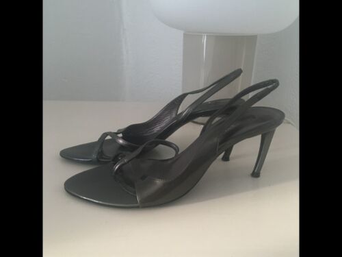 Sergio rossi 38.5 slingback heel grey  - Picture 1 of 10