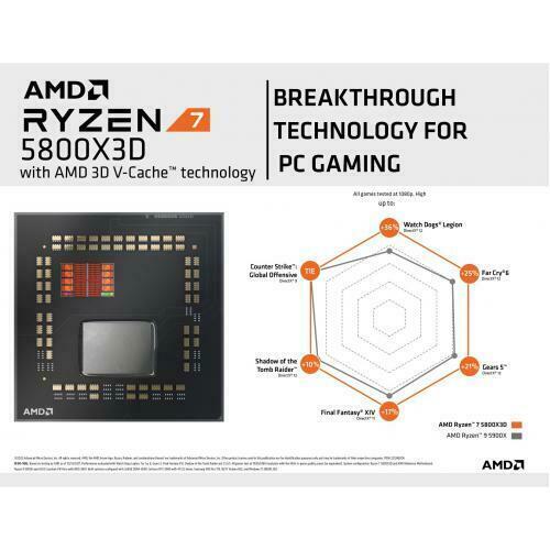 AMD Ryzen 7 5800X3D Processor (3.4GHz, 8 Cores, AM4) - 100 AMD Ryzen 7 5800X3D Processor (3.4GHz, 8 Cores, AM4) - 100