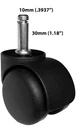 IKEA Office Chair Twin Wheel | Carpet Casters Replacements | Set of 5
