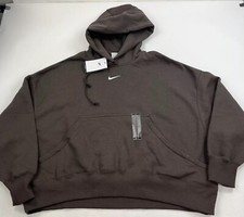 NEW WOMEN'S NIKE PHOENIX FLEECE OVERSIZED PULLOVER HOODIE Center Swoosh Size XL