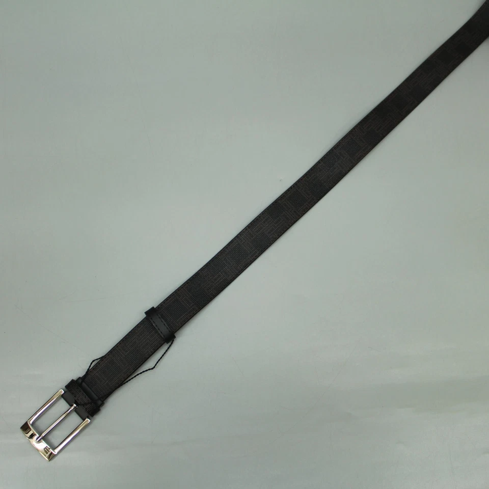 Cinturón de cuero vintage Alfred Dunhill cuero negro marrón herrajes color plata Foto 4 de 4