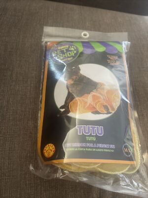NEW Rubies Pet Shop Boutique Dog Size M/L Tutu Candy Corn Orange Yellow Costume