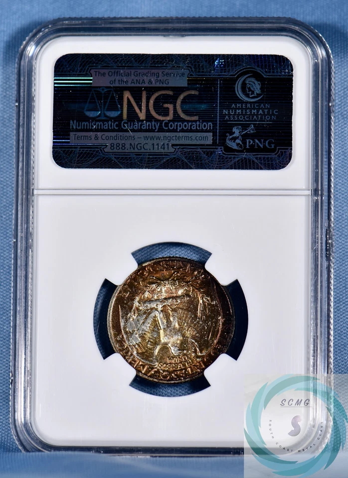 1958-D Washington Quarter NGC MS 67* - Big Time Toner - Image 3 of 4