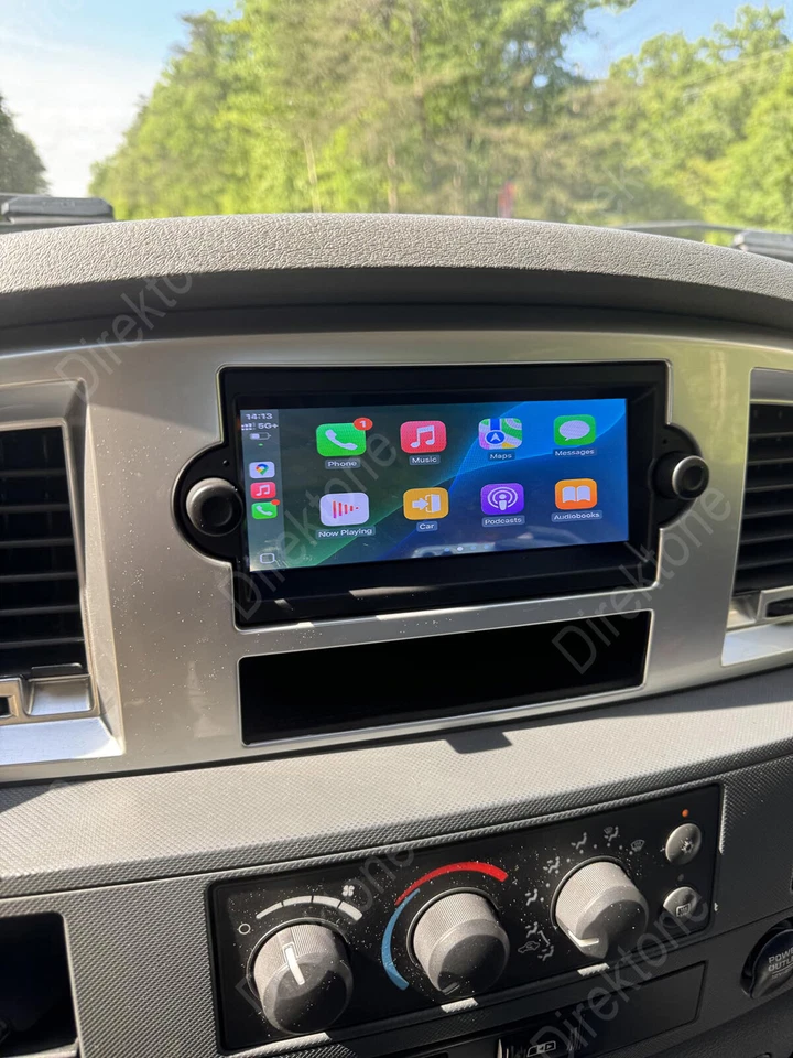 Radio estéreo GPS para auto Dodge Ram 1500 2500 3500 2006-2008 Android 13 CarPlay Foto 3 de 4