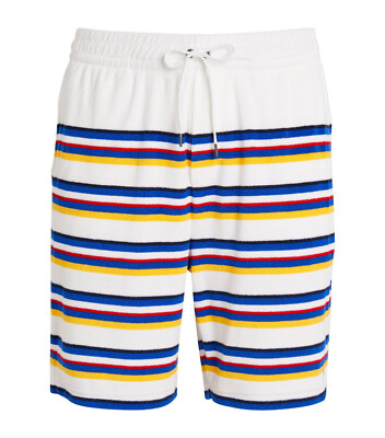$125 Polo Ralph Lauren Men's, Classic Fit Striped Towelling Shorts, Multi, L