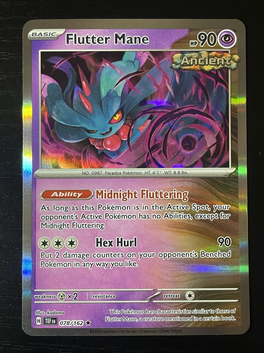 Pokémon TCG Flutter Mane 078/162 Ancient Holo Rare Temporal Forces