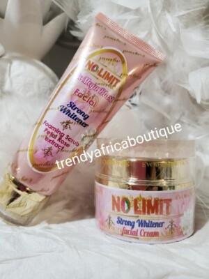 NO LIMIT Facial Forming Scrub  & Whitener Face Cream 75g Jar X 1. 100% Effective