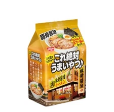 Nissin This is absolutely delicious♪ Pork bone soy sauce 3-meal pack in japan