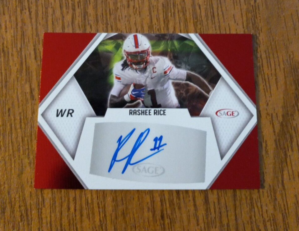 Rashee Rice Sage Low Series Autographs #ARR Red
