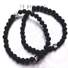 Bracciale con iniziale Cuore Argento bracciali in Coppia nome fidanzati Amicizia