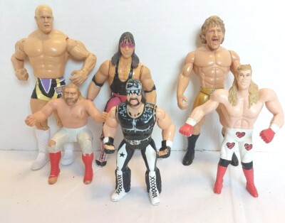 Lot of 6 WWE Wrestling Figures Jakks Titan Michaels Macho Man