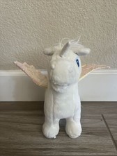 2004 Neopets Uni White Unicorn Pegasus Plush Stuffed Animal Toy 7"
