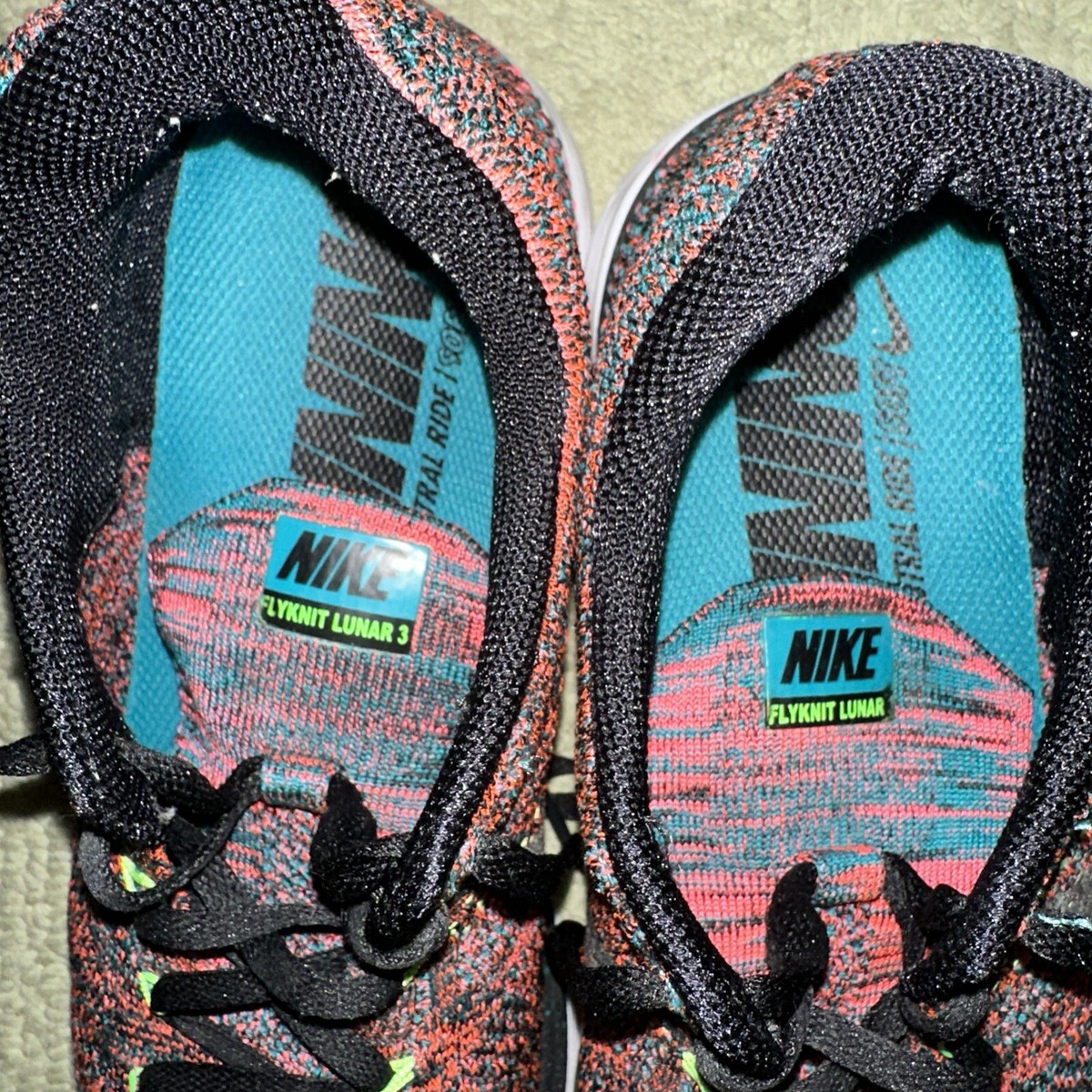 Nike Flyknit Lunar 3 Shoes 698181-302 Vibrant Colors  Mens Size 11 Nike Men main image 4